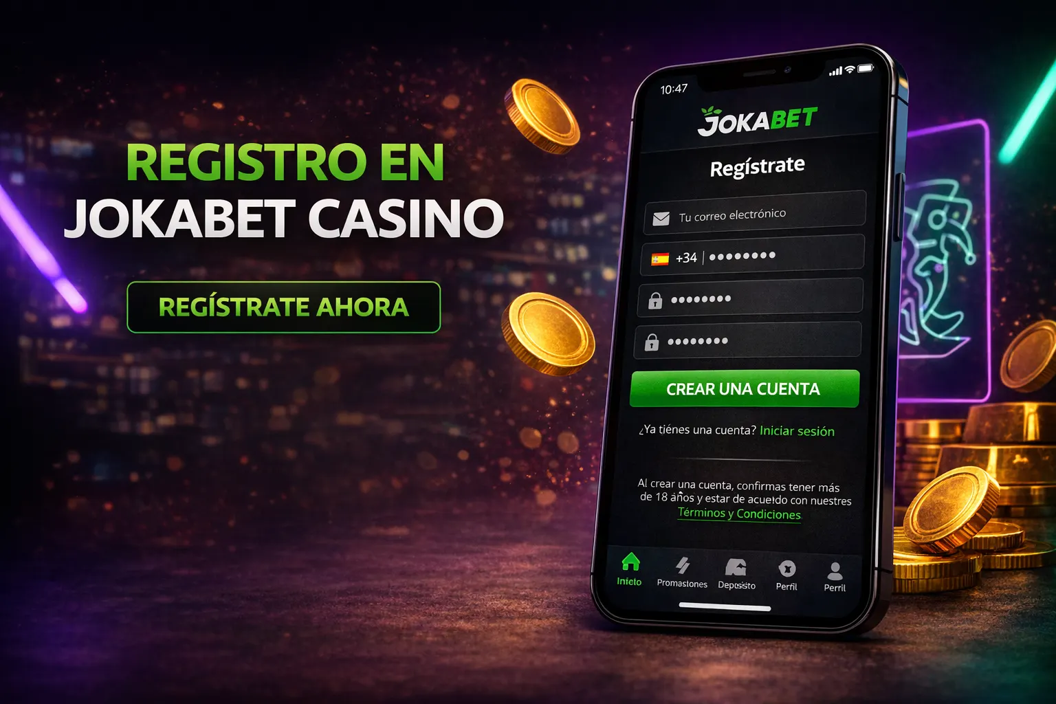 Registro en Jokabet Casino
